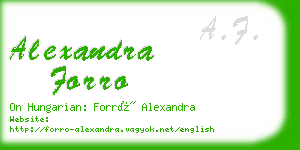 alexandra forro business card